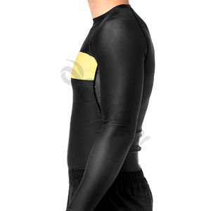 เสื้อแรชการ์ดแขนยาวของผู้ชายพิมพ์ลายได้ตามต้องการพร้อมชุดออกกำลังกายป้องกันรังสียูวี - Product Image 6