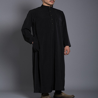 Jubba Homme Islamique Modeste sur Mesure de Qualité Supérieure, Longueur MAXI, Fermeture Boutonnée Traditionnelle, Thobe Léger – Dernière Édition