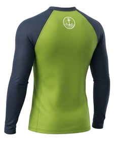 เสื้อแรชการ์ดแขนยาวผู้ชาย OEM ป้องกันริ้วรอย UPF 50+ ป้องกันแสงแดด UV ระบายอากาศได้ดี แห้งเร็ว เป็นมิตรกับสิ่งแวดล้อม - Product Image 2