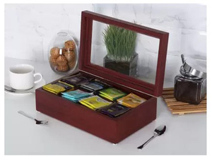 ขวดใส่กาแฟและน้ำตาลสำหรับใส่ชาไม้สีแดง-ขวดและโหลขนาด120โหล12.5x7.5x4.5นิ้วขวดและโหลเก็บ120โหล - Product Image 2