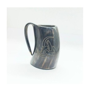 Authentic Eco-Friendly Viking Horn <b>Mug</b> Handmade Buffalo Horn Food Grade Medieval Style Religious Feng Shui Animal Beer <b>Mug</b> - Product Image 5