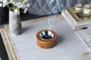 Brûleur d'encens en bois et métal le plus vendu, nouveau design, brûleur d'encens en bois personnalisé, brûleur d'encens Bakhoor tendance, usage régulier - Product Image 2