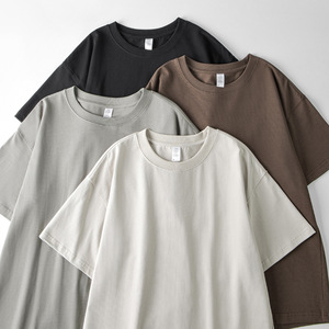 OEM Drop Shoulder Camiseta 100% algodón 300g peso pesado impreso logotipo de la marca de talla grande camisetas casuales camiseta personalizada para hombres - Product Image 3