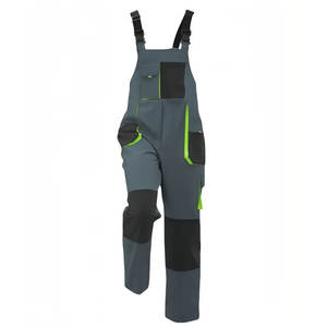 Combinaison ajustée à la poitrine, multi-poches tendance, en polyester durable, design bicolore avec poches sur la poitrine et sur les côtés - Product Image 5