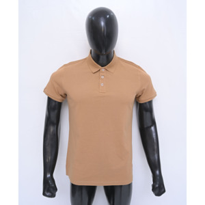 Chemise décontractée à manches courtes en jersey tricoté respirant de qualité supérieure, coupe ajustée, anti-boulochage, avec logo personnalisé pour hommes – Vente en gros - Product Image 1