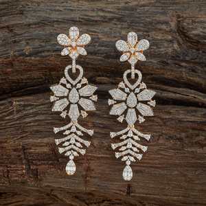 Boucles d'oreilles pendantes florales en cuivre pour mariages et cadeaux de fête - Product Image 2
