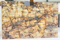 Crystello Aura dalle de marbre translucide mur intérieur de luxe rétro-éclairé caractéristique étanche pour Villa utilisation intérieure grande dalle forme de pierre