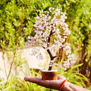 Hot Sale Natural <b>Crystal</b> Bonsai Rose Quartz <b>Tree</b> for Heart Chakra Healing and Romantic Energy Available at low Price - Product Image 4