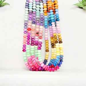 Hilo de cuentas Rondelle lisas de ópalo sombreado de Color arcoíris Natural, cuentas de piedras preciosas sueltas de 7mm a 10mm para suministro de joyería India - Product Image 4