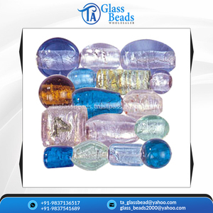 2025 superventas de alta calidad surtido de cuentas de vidrio frustrado de plata de pescado azul DIY fabricación de joyas decoración caja de Material de cristal - Product Image 2