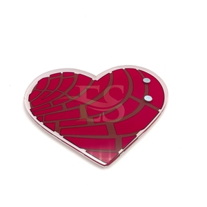 Carreaux de cils acryliques coeur Concha rouge beauté carreaux de cils personnalisables avec aimants outil de beauté durable Logo personnalisé OEM - Product Image 5