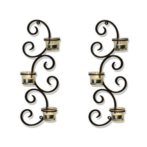 Appliques murales en fer noir en métal de qualité supérieure décoration de la maison bougeoir porte-lumière pour intérieur noël anniversaire/pâques - Product Image 6