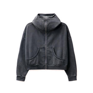 Sudadera con capucha y cremallera para hombre de alta calidad al por mayor 100% algodón logotipo impreso personalizado bordado polar transpirable hecho en Pakistán - Product Image 1