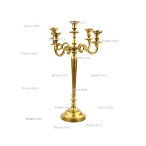 Candelabros de tamaño y forma personalizados en aluminio, candelabros de Color dorado para eventos de boda, uso de decoración del hogar - Product Image 4