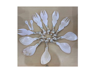 Cuillères coquillage faites à la main en gros | Cuillères en nacre pour épices, caviar et coffrets cadeaux Cuillères en coquillage d'escargot de mer pour la décoration - Product Image 3