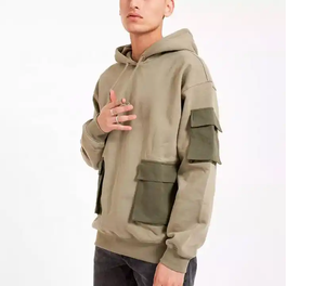 Vente en gros OEM – Sweats à capuche et pulls personnalisés avec logo brodé pour hommes – Doublure en laine/nylon, hiver, écologiques - Product Image 3