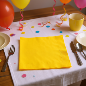 Party Love Tovaglioli Gialli 33x33cm 12 Pezzi per Sacchetto - Articoli per la Tavola da Festa - Product Image 3
