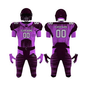 Uniformes de football américain pour hommes sur mesure, dernière arrivée, ensembles à manches courtes, taille ajustable et style imprimé - Product Image 1