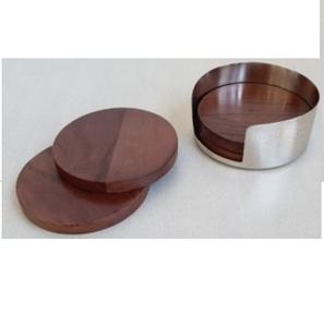 Posavasos de Madera de Alta Calidad para Cocina, Artículo de Catering, Acabado de Resina Brillante de Alta Calidad, Juego de 6 Posavasos - Product Image 3