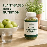 Gommes multivitaminées végétaliennes à base de plantes, 60 unités, saveur naturelle de fruits, pour adultes