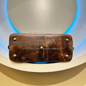 Nouveau fait à la main 100% cheveux naturels sur des sacs de sport en cuir de vachette élégant sac de voyage parfait en cuir véritable sacs à bagages occidentaux pour unisexe - Product Image 2