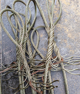 手編みワイヤーロープハンドスプライス亜鉛メッキまたは無亜鉛メッキ繊維コアワイヤーリフティングスリング製造価格 - Product Image 5