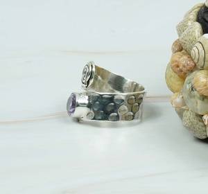 New Arrival Real 925 Sterling <b>Silver</b> Natural Purple Amethyst Gemstone Oval Shape <b>Ring</b> for <b>Man</b> Handmade Jewelry Bulk Manufacture - Product Image 2