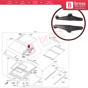 BSR642ซันรูฟราวกระจกแบบลาดเอียงพลาสติกสำหรับ I30 MK1ที่ดินอิสระ MK2 L359 Qashqai J10 MK1 Modus Grand Modus - Product Image 5