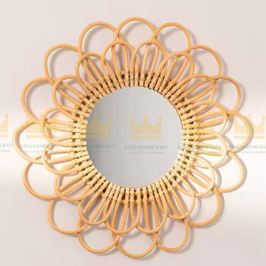 Superventas en Vietnam, espejo de ratán hecho a mano, decoración del hogar, espejo colgante de pared, decorativo Vintage - Product Image 1
