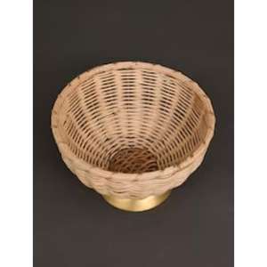 Boho Rattan Organizer <b>Basket</b> with Soft Earthy Tone and Artisan Craft for Cozy Home Styling and Daily Use - Product Image 5