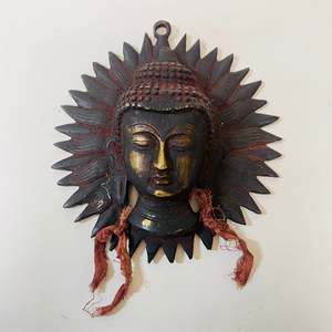 Ciondolo buddista 7 pollici ottone Los Angeles bronzo rame statua scultura buddista - Product Image 3