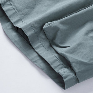 Vente en gros 2023 Nouvel Arrivage Short en toile personnalisable pour homme Style High Street 100% Coton Respirant Motif uni Été - Product Image 2