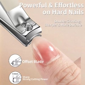 Nouveauté : Ensemble de manucure et pédicure portable de luxe en acier inoxydable blanc, 7 pièces, coupe-ongles pour cuticules, soin des pieds, coffret cadeau - Product Image 3