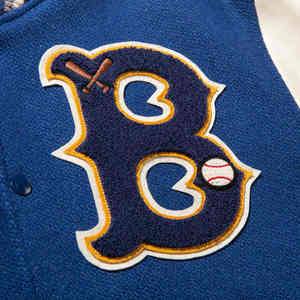 Écussons de broderie personnalisés OEM blouson bombardier Hip Hop décontracté vintage veste en cuir pour hommes fermeture à glissière saison d'hiver style universitaire - Product Image 2