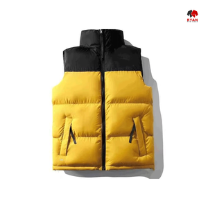 Chaleco Acolchado Sin Mangas con Cuello Alto, Impermeable, Transpirable y Antibolitas, con Logotipo Frontal, Ropa de Invierno para Hombre, Marca Ryan Pro Gear - Product Image 3