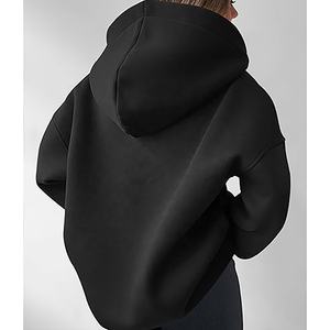 Sudadera con Capucha para Mujer, Estilo Europeo Americano, Invierno 2024, Forro Polar, Talla Grande, Superventas, Diseño Transfronterizo, Logotipo Lavado en la Parte Delantera, Felpa - Product Image 3