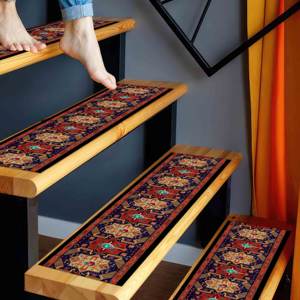 Alfombra con Estampado Geométrico, Alfombra Moderna para Escaleras, Alfombra para Vestidor - Product Image 2