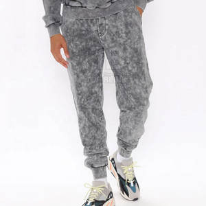 Conjunto de chándal de lavado ácido clásico Sudadera con capucha y pantalones de Jogger suave 100% algodón Ajuste perfecto para deportes de invierno - Product Image 5