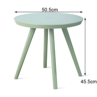 Table et chaises multicolores Table de camping en plastique pour l'extérieur Table ronde en plastique pour le commerce de gros