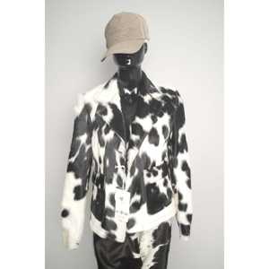 Chaqueta de Cuero Vacuno y Piel de Cordero Estilo Western Chic para Mujer con Satén Bordado y Piel, Prenda Exterior Personalizable para la Temporada de Otoño - Product Image 3