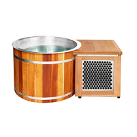 Baignoire de trempage à froid multifonctionnelle en bois de cèdre moderne, prix usine, structure robuste, ovale, pour 1 personne, spa domestique et extérieur