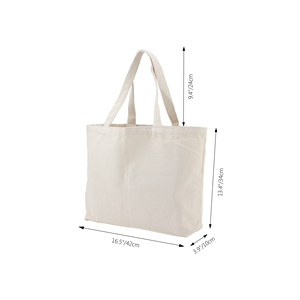 Venta al por mayor bolsas de algodón Logotipo de impresión personalizada bolsas de compras reutilizables liso blanco en blanco personalizado bolsa de lona de algodón - Product Image 6