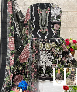 ชุดสلوارคามีซผ้าไหมฟานดี้เนื้อหนาสำหรับผู้หญิง ชุดพื้นเมืองพร้อมงานปักเลื่อมที่แขนเสื้อ แห้งเร็ว ใส่ได้ทุกฤดู - Product Image 4