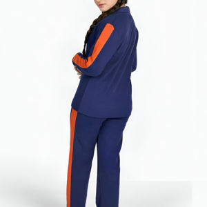 Conjunto Deportivo Escolar de Punto de Invierno de Alta Calidad para Niñas, Ropa Deportiva Informal, Opciones de Varios Colores Sólidos, Todas las Tallas Disponibles - Product Image 2