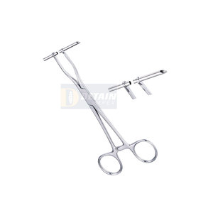 Straight Line Stainless Steel Septum Forceps <b>Clamp</b> Plier for Nose Septum Piercing Forceps 6" - Product Image 2