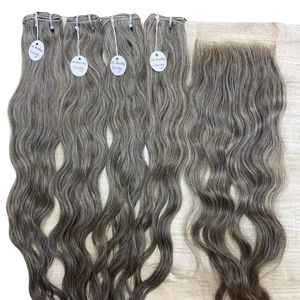 ผมต่อแบบชาวเรียผมหยิกอินเดียใต้12-30นิ้วเครื่องจักรทำเคมีสองชั้นไม่มีสีตาย - Product Image 1