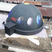 Tente de planétarium gonflable sur le thème de l'astronomie, dôme géant, personnalisation, tente de projection, exposition ou exposition de planètes