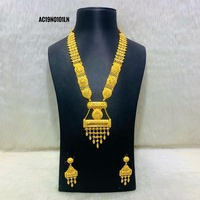 Kalung Liontin Rantai Bentuk Bunga Panjang Berlapis Emas Kuningan Set Perhiasan Wanita untuk Pesta & Pernikahan-Beli Online
