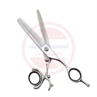Ciseaux de coupe de cheveux | 5.5/6 "440C ciseaux à cheveux pivotants ciseaux de coiffure rasoir amincissant cisailles à pouce rotatives