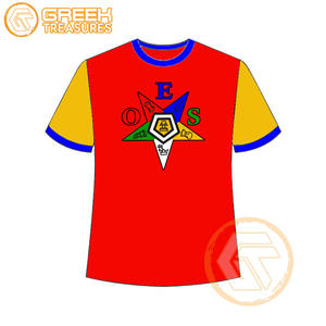 T-shirt Ordre de l'étoile de l'Est en gros Vêtements en jersey de coton T-shirt OES respirant de haute qualité Vêtements grecs pour femmes - Product Image 5